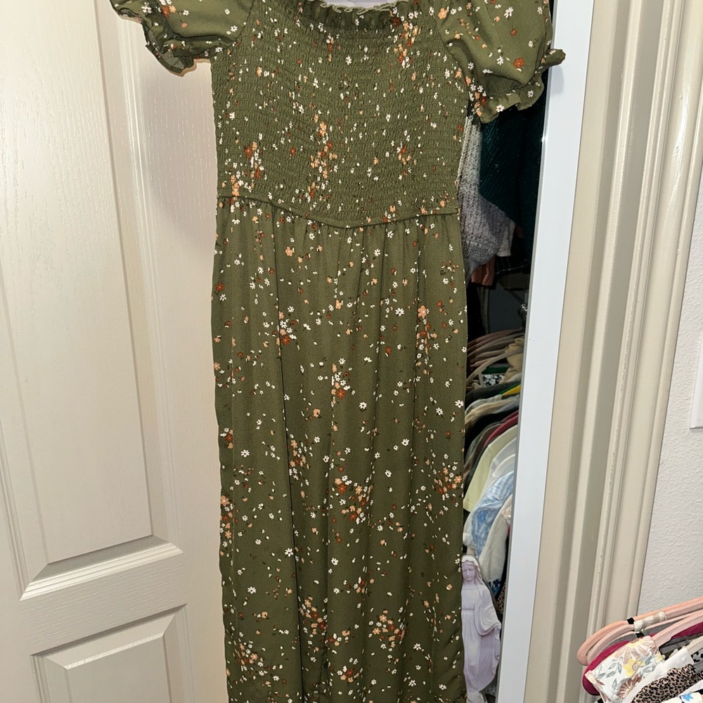Green Floral Jumpsuit